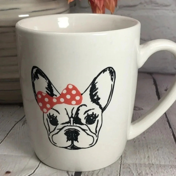 Elle decor  frenchie with red bow mug - Picture 3 of 6